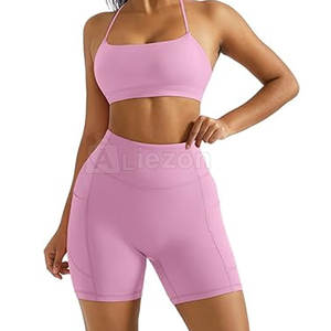 Top et short de yoga pour femmes Gym Wear Top et short de yoga pour femmes Workout Activewear 2 Piece Outfit - Product Image 1