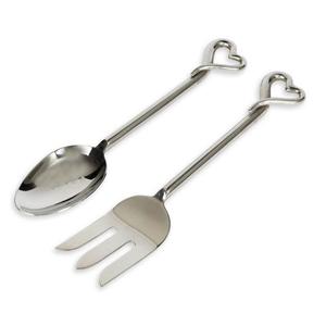 hot sale Stainless Steel Salad server set of two spoon and fork kitchen utensil for restaurant kitchen tool <b>gadget</b> - Product Image 5