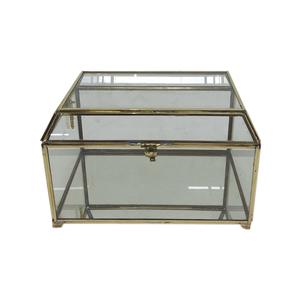 Joyero Chapado en plata vidrio y latón con producto personalizado para decoración de bodas hecho a mano a granel - Product Image 4