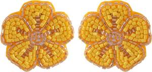 Pendientes de tuerca con forma de flor clásica de alta calidad, gota de cuentas de semillas bordadas a mano para bodas o aniversarios - Product Image 2