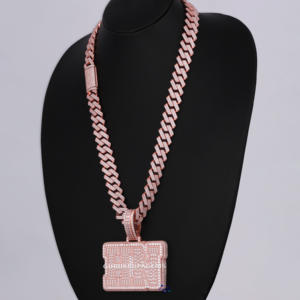 Mens Hip Hop High Quality Luxury Iced Out Diamond <b>Chain</b> with Pendant Made in <b>925</b> <b>Sterling</b> <b>Silver</b> Moissanite Diamond Vvs Clarity - Product Image 4