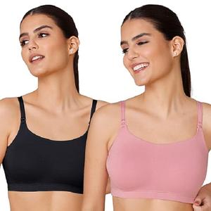 Soutien-gorge rembourré 100% coton blush et noir sur mesure pour dames meilleur prix Bangladesh - Product Image 1
