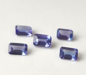 พลอย3x5mm-8x10mm ฟ้าแทนซาไนต์แปดเหลี่ยมเจียระไนแบบธรรมชาติอัญมณีเจียระไนเหลี่ยมเพชรพลอยสีฟ้าสำหรับทำเครื่องประดับ - Product Image 6