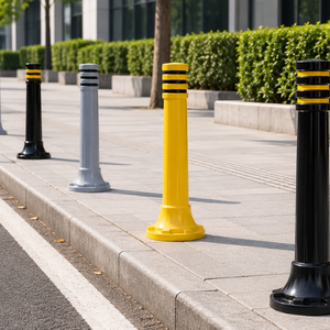 Bolardo de Tráfico Compuesto de 75 cm, Poste Delimitador de Seguridad para Carreteras, Estacionamientos y Espacios Urbanos - Product Image 5
