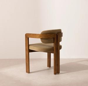 Restaurant moderne dinant la finition naturelle de couleur de tissu adaptée aux besoins du client par matériel en bois de teck solide de chaises - Product Image 6