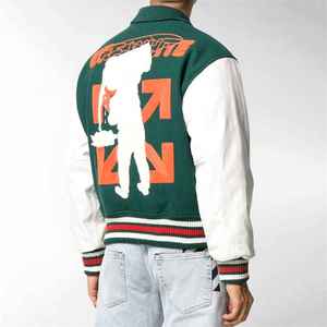 High Quality Custom Made Men's <b>Long</b> Sleeve Canvas Varsity <b>Jackets</b> with Stand Collar Breathable & Windproof for <b>Winter</b> Season - Product Image 3