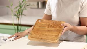 Platos de Madera Ecológicos Ligeros y Naturales para Aperitivos con Logotipo Personalizado, Platos de Servir de Madera Modernos, Lujosos y Sostenibles - Product Image 3