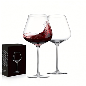 Verre à vin en cristal transparent personnalisé en gros pour flûte, écologique, passe au lave-vaisselle, avec boîte cadeau - Product Image 1