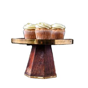 Custom Logo <b>Vintage</b> Style Wood <b>Cake</b> <b>Stand</b> Birthday and Wedding Party Used Celebration Walnut Finishing Handmade <b>Cake</b> <b>Stand</b> - Product Image 1