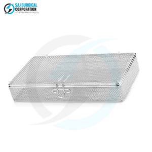 Fine Wire <b>Mesh</b> <b>Basket</b> with Lid Manual Precision Stainless Steel for Hospitals Labs and Surgical Instrument Use - Product Image 2