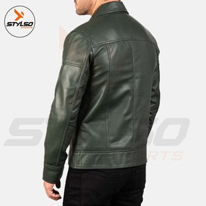 2023 Hot Selling <b>Men's</b> Stand Collar Leather <b>Jackets</b> Casual Winter Wear with Warming Features - Product Image 4