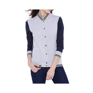 La mejor Fabricación de chaquetas de mujer Varsity, precio al por mayor, servicio OEM, chaquetas de mujer, chaqueta universitaria transpirable rápida para mujer - Product Image 5