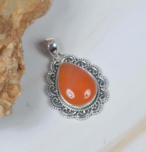 จี้พลอย925 925คาร์เนเลี่ยนสีแดงทำด้วยมือเครื่องประดับสำหรับคริสต์มาส - Product Image 3