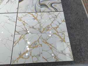 กระเบื้องเส้นสีทองขนาด60x60ซม. ดีไซน์หรูหราทันสมัยสำหรับผนังภายในและพื้นกระเบื้องสีทองขนาด60x60ซม. - Product Image 6