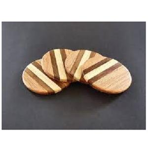 Traditional Black Brown Wooden and Resin Cube Coasters Set of 4 <b>Kitchen</b> <b>Accessory</b> Use for Home Hotel Resorts MCR-001 - Product Image 4