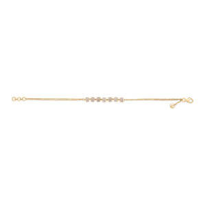 กำไลข้อมือแฟชั่นสีทองเหลืองแบบยืดหยุ่นสำหรับผู้หญิง - Product Image 4