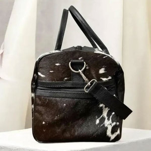 กระเป๋าดัฟเฟิลกระเป๋าหนังวัวมีซิปสำหรับผู้ชาย, กระเป๋าทรงดัฟเฟิลกับปกตั้งระบายอากาศ - Product Image 4