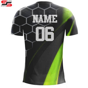 Nouvelle arrivée maillot de football sublimé vert Fluorescent impression chemise Football Club hommes maillot de football personnalisé avec numéro - Product Image 2