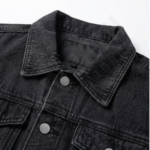 Veste en jean de haute qualité pour homme pour l'hiver, style ajusté lavable, col à boutons, poches chauffe-mains, best-seller - Product Image 4