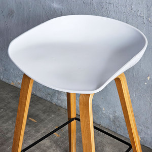 เก้าอี้บาร์สไตล์สแกนดิเนเวียน ขาไม้อัด เบาะไม้วีเนียร์โอ๊ค - Product Image 4