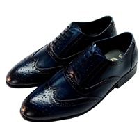 Chaussures plates décontractées élégantes pour hommes en similicuir PU de luxe, peintes à la main, patinées, imperméables et légères, pour l'automne, l'hiver, le printemps et les mariages