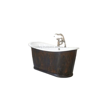 Baignoire en cuivre pur faite à la main, design personnalisé, texture martelée, gonflable pour adultes, accessoire de salle de bain en métal - Product Image 1