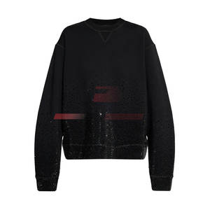 Sudadera de invierno para mujer con precio al por mayor y logotipo personalizado, estilo holgado más vendido con diseño de diamantes de imitación en la parte delantera - Product Image 1