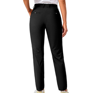 Buena tela de poliéster y algodón Fácil de usar Bolsillos de moda Aspecto clásico Pantalón de golf transpirable para mujer - Product Image 2