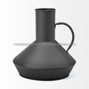 แจกันดอกไม้ทรงเหยือกสีดำที่จับทรงกลมทนทานและไม่แตกหักของตกแต่งเฟอร์นิเจอร์แฟชั่นคลาสสิก - Product Image 4