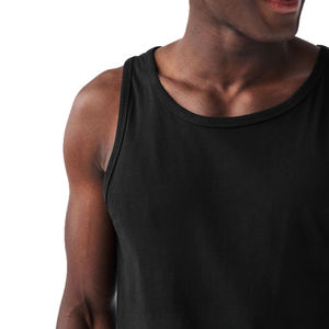 เสื้อกล้ามผู้ชายขายส่ง ผ้าฝ้าย 100% แบบยูนิเซ็กซ์ สีพื้นเรียบง่าย สั่งทำได้ พิมพ์ลายได้ สวมใส่สบาย ระบายอากาศดี ผ้าถัก - Product Image 2