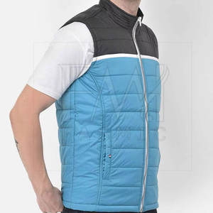 Chaleco acolchado ligero de poliéster 100% sin mangas de invierno para hombre con dos bolsillos laterales - Product Image 2