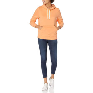 Sudadera con capucha Lisa suave y blanca para mujer Sudadera con capucha personalizada de algodón y forro polar Fabricante Sudaderas con capucha recortadas de peso pesado para mujer - Product Image 3