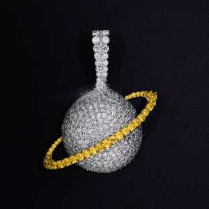 Icedown VVS Moissanite Diamond Rapper Pendant Unisex Luxury <b>White</b> <b>Gold</b> <b>Cross</b> Pendant Fine Silver Hip Hop Style Charming Features - Product Image 5