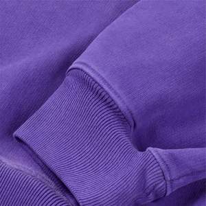 Sudadera morada de cuello redondo para hombres y mujeres Jersey de lana suave Top informal de manga larga para viajes deportivos y comodidad diaria - Product Image 2