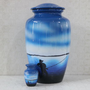 HHO โกศพิมพ์ลายสำหรับผู้ใหญ่ทำจากโลหะสำหรับเก็บขี้เถ้าและจดจำคนที่คุณรักสินค้ามาใหม่ - Product Image 2