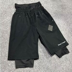 Wholesale Formal Cycling Customised Awrah <b>Shorts</b> <b>Men</b> 100% Cotton Solid Casual Quick Dry Breathable Elastic Waist - Product Image 5