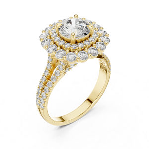 Anillo de Diamante Redondo Cultivado en Laboratorio para Mujer, Oro Blanco de 14K |   Anillo de Boda |   Diamante Cultivado Nuevo - Product Image 6