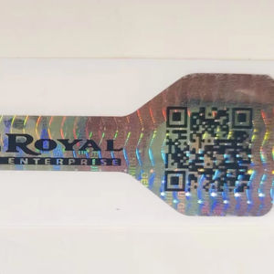 Silver Holographic PET Hologram Sticker Eco-Friendly Durable Thermal Printing Barcode <b>Scratch</b> Feature Packaging Label - Product Image 1