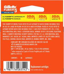 Gillette Flexball Fusion ProGlide Blades - 4 cartuchos - Product Image 2