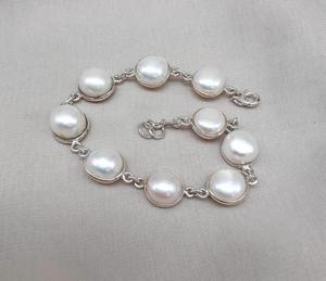 Bracelet tennis classique pour femme en argent sterling 925, perle tendance, fait main, cadeau de mariage - Product Image 2