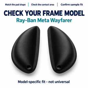 Almohadillas Nasales Autoadhesivas Negras para <span class=keywords><strong>Monturas</strong></span> Ray-Ban Meta Wayfarer, 8 Pares, 16 Piezas, Accesorios para Gafas, Venta al por Mayor, Solo Almohadillas - Product Image 2
