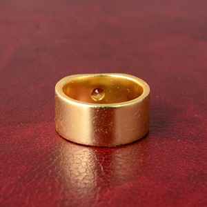 Ding Ran diseño especial en forma de corazón anillo de circón joyería de acero inoxidable chapado en oro joyería de pareja - Product Image 4