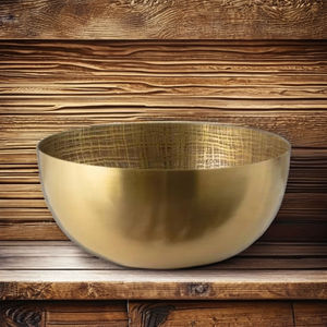 Cuenco de rejilla de latón antiguo, cuenco redondo de metal para servir, cuenco de caramelo de lujo vintage con logotipo personalizado - Product Image 2