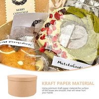 Kotak Kraft Kemasan Kustom dengan Laminasi Matt dan Kertas Kraft untuk Produk Roti & Makanan Bahan Daur Ulang dan Embossing