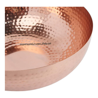 Élégante corbeille à fruits en cuivre pur sculpté, moderne, de haute qualité, diamètre 14 pouces, plat décoratif élégant pour service et présentation, décoration intérieure