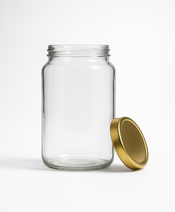 Tarro de vidrio Mason en relieve con tapa de metal almacenamiento hermético para uso doméstico perfecto para recetas de aperitivos - Product Image 2