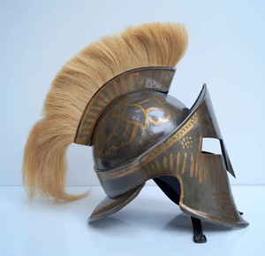 Casque de guerrier médiéval Léonidas, casque grec, spartiate, romain, costume de guerrier, casque de costume de film Sparta 300 pour homme, artisanat Calvin - Product Image 4