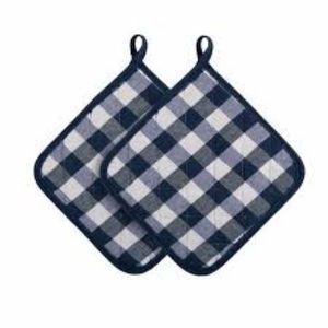Potholder carré en lin personnalisé, écologique, couleur unie, accessoire de cuisine sur mesure, résistant à la chaleur, réutilisable, doux, en coton lavable - Product Image 1