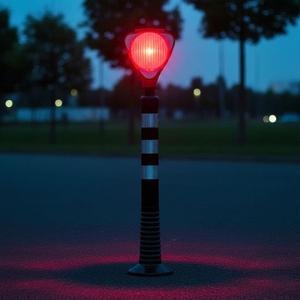 Feux de signalisation routière solaires rouges pour la sécurité routière - Ensemble de délimiteurs en plastique ABS - Product Image 2