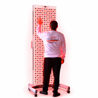 Lampe de luminothérapie rouge 1500W, 5 longueurs d'onde, panneau LED corps entier, 300 ampoules, compatible usage domestique